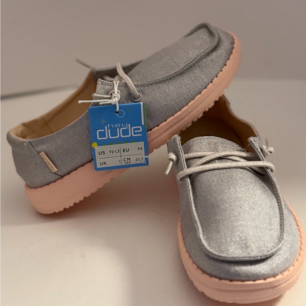 Hey Dude Silver and Pink Casual Shoes